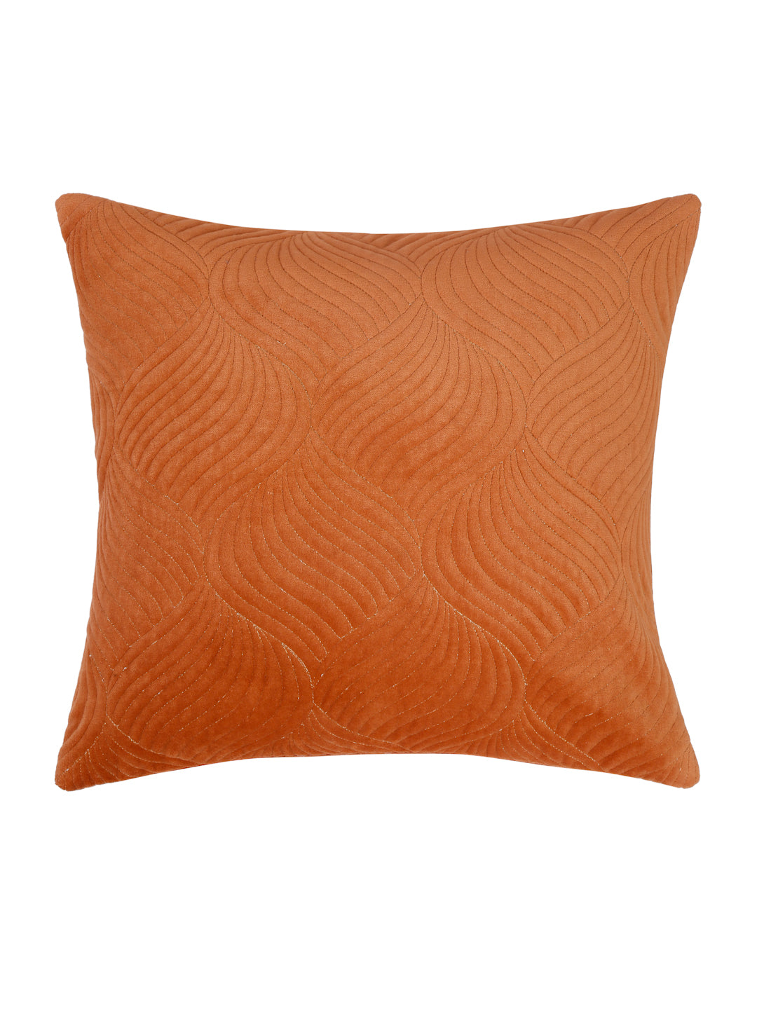 Rust Velvet Embroidery Cushion Cover Set Of 2