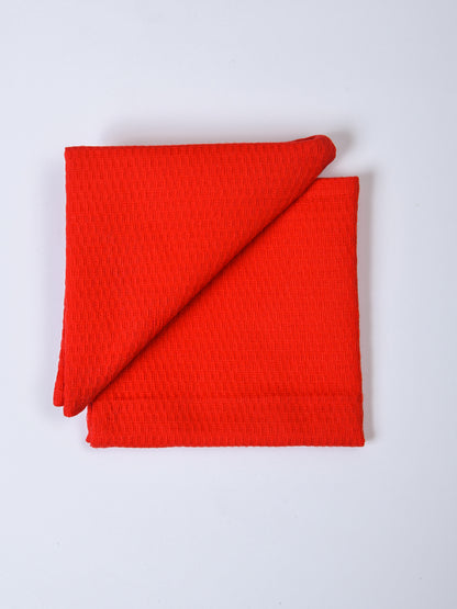 Red Cotton Waffle 11x11 Inch Face Towel Set of 2