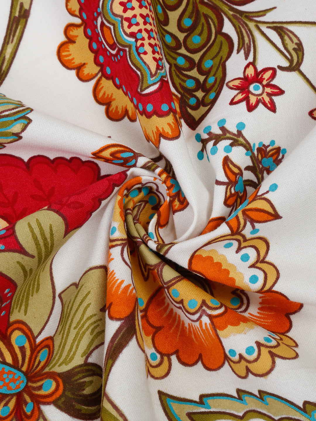 Multicolor Cotton Floral Printed Kitchen Towel Set Of 4