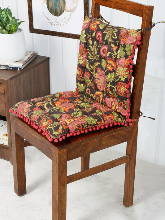 Comfy chair pad in a versatile multi color, perfect for adding comfort and style to any chair.