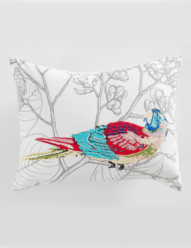 White cotton cushion cover set of 2