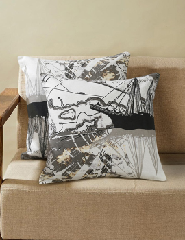 White cotton cushion cover set of 2-16″x16″