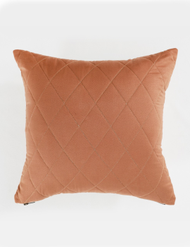 Brown quilted cushion cover- 18″x18″