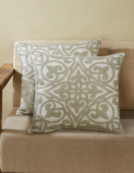 White embroidered cushion covers- 18″x18″