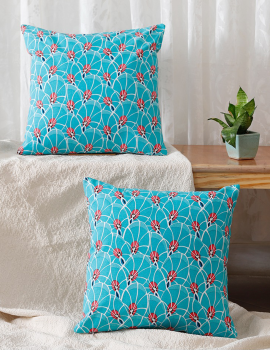 Blue sofa cushion cover -16″x16″