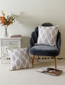 Beige linen cushion cover set- 22″x22″