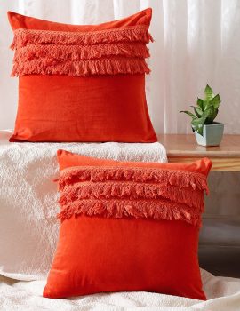 Orange cushion cover- 18″x18″