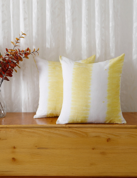 Yellow linen cushion covers- 18″x18″
