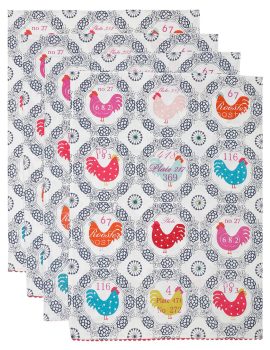 Multicolour printed cotton kitchen towel