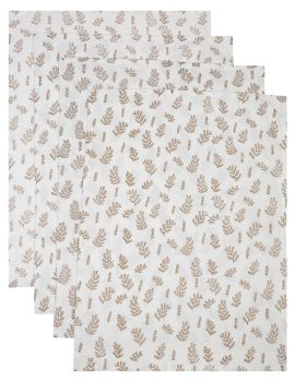 Beige kitchen dish towels set of 4