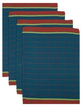 Blue printed cotton kitchen towel