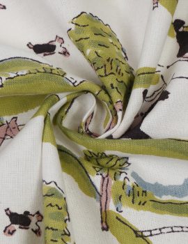 White printed cotton table napkin 20″x20″