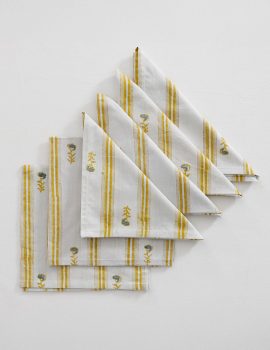 Yellow cotton table napkin 16″x16″