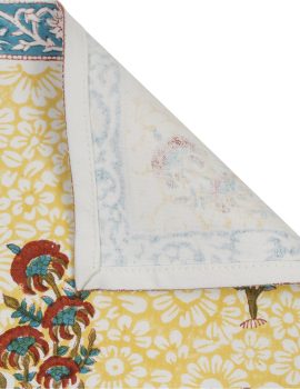 Yellow 100% cotton pinted placemat