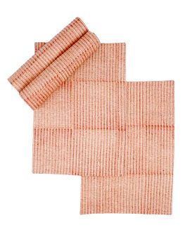 Orange printed cotton placemat