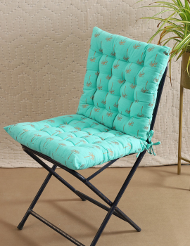 Blue Palm Tree Chairpad / Floor Cushion