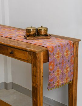 Floral Multicolored Cotton Table Runner