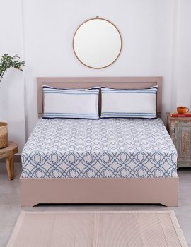 Cotton Bedsheet Set With 2 Pillow Covers