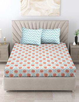 Floral Bedsheet Set with 2 Pillow Covers