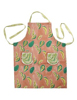 Avacado Print Cotton Kitchen Apron